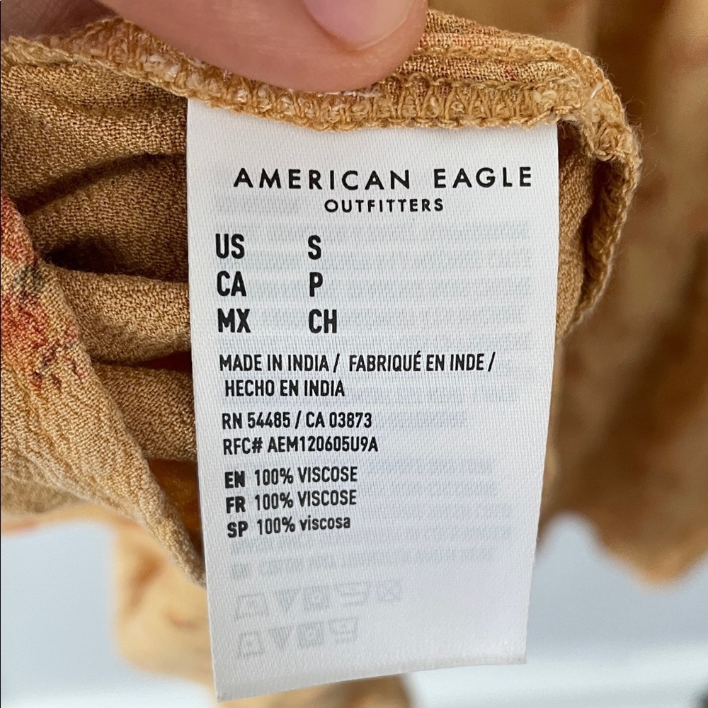 American Eagle Outfitters Mustard Floral Dress size s - Picture 7 of 7